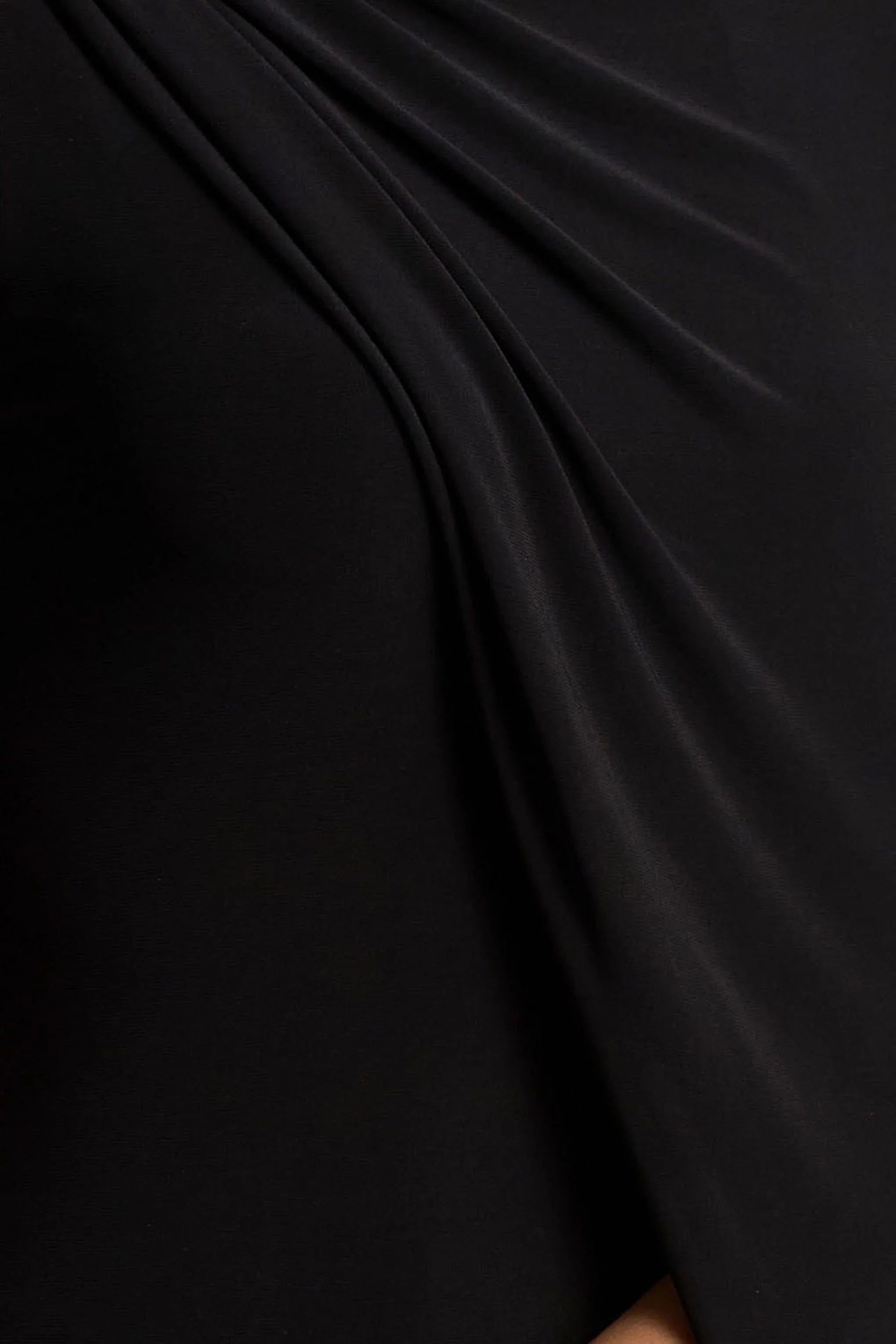 Cressida Black Asymmetric Neck Maxi Dress With Cape And Gold Detail
