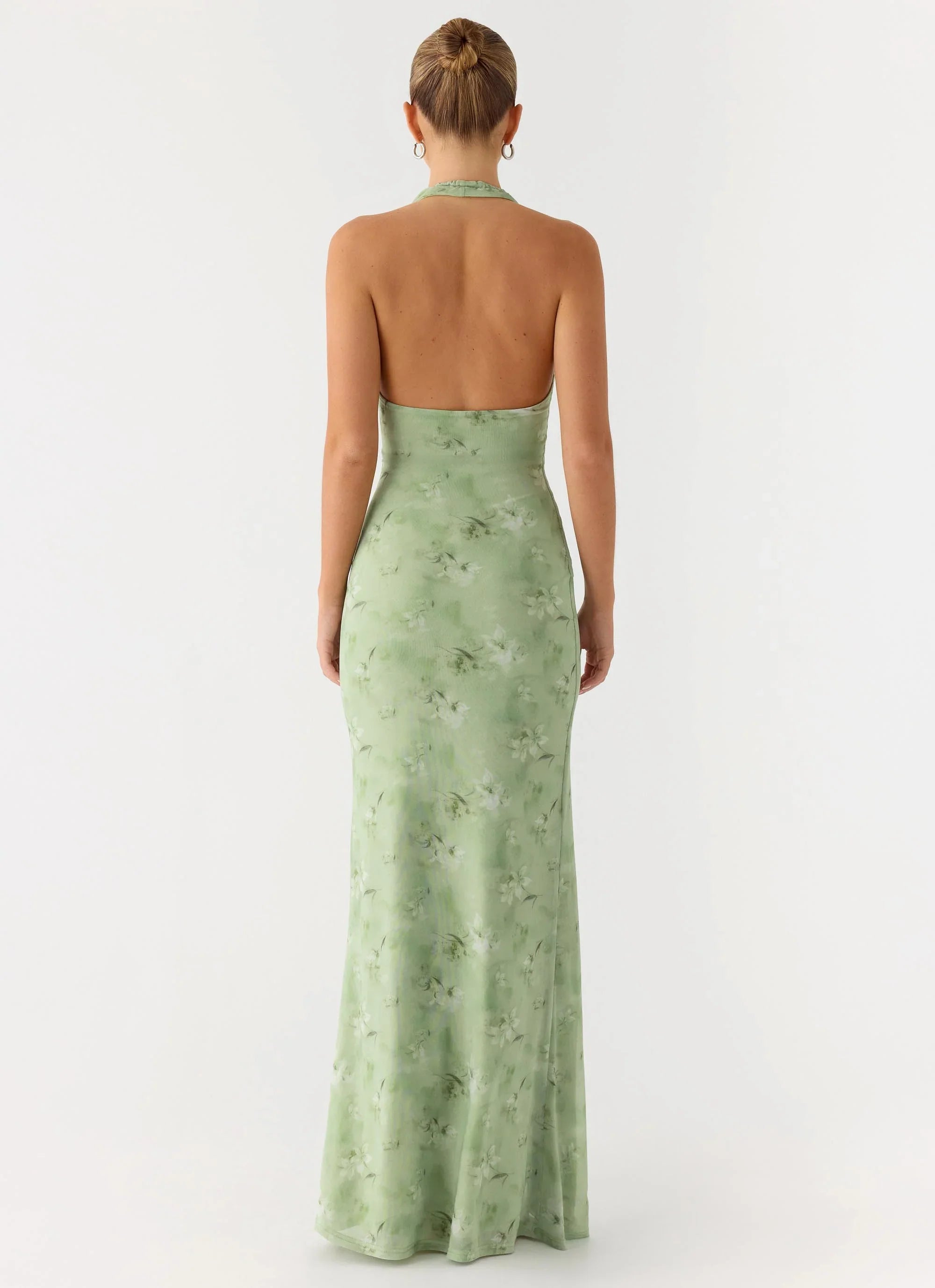 Ask You Twice Maxi Dress Blurred Lime
