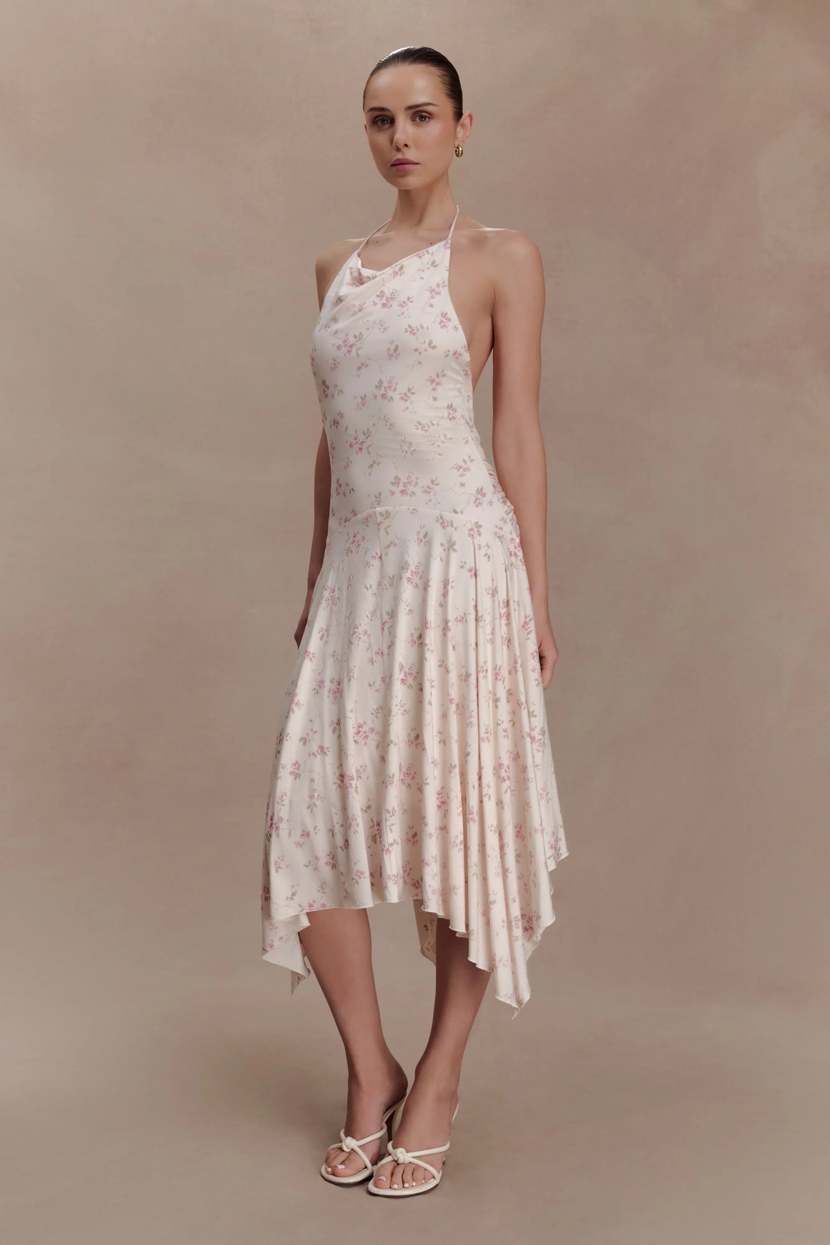 Sylvie Modal Hankie Midi Dress Floral Ditsy Print
