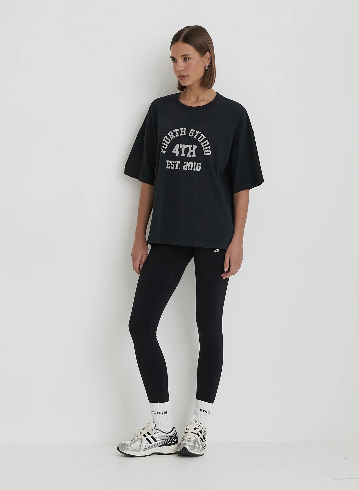 Grey Acid Wash Oversized Distressed Slogan T Shirt
