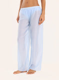 Light Blue Semi Sheer Wide Leg Trousers