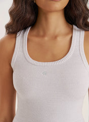 Grey Knitted 4th Vest Top