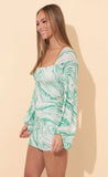 Dress in Marble Green