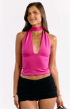 Harlow Hot Pink Halter Top
