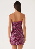 Seliora Sequin Mini Dress Plum