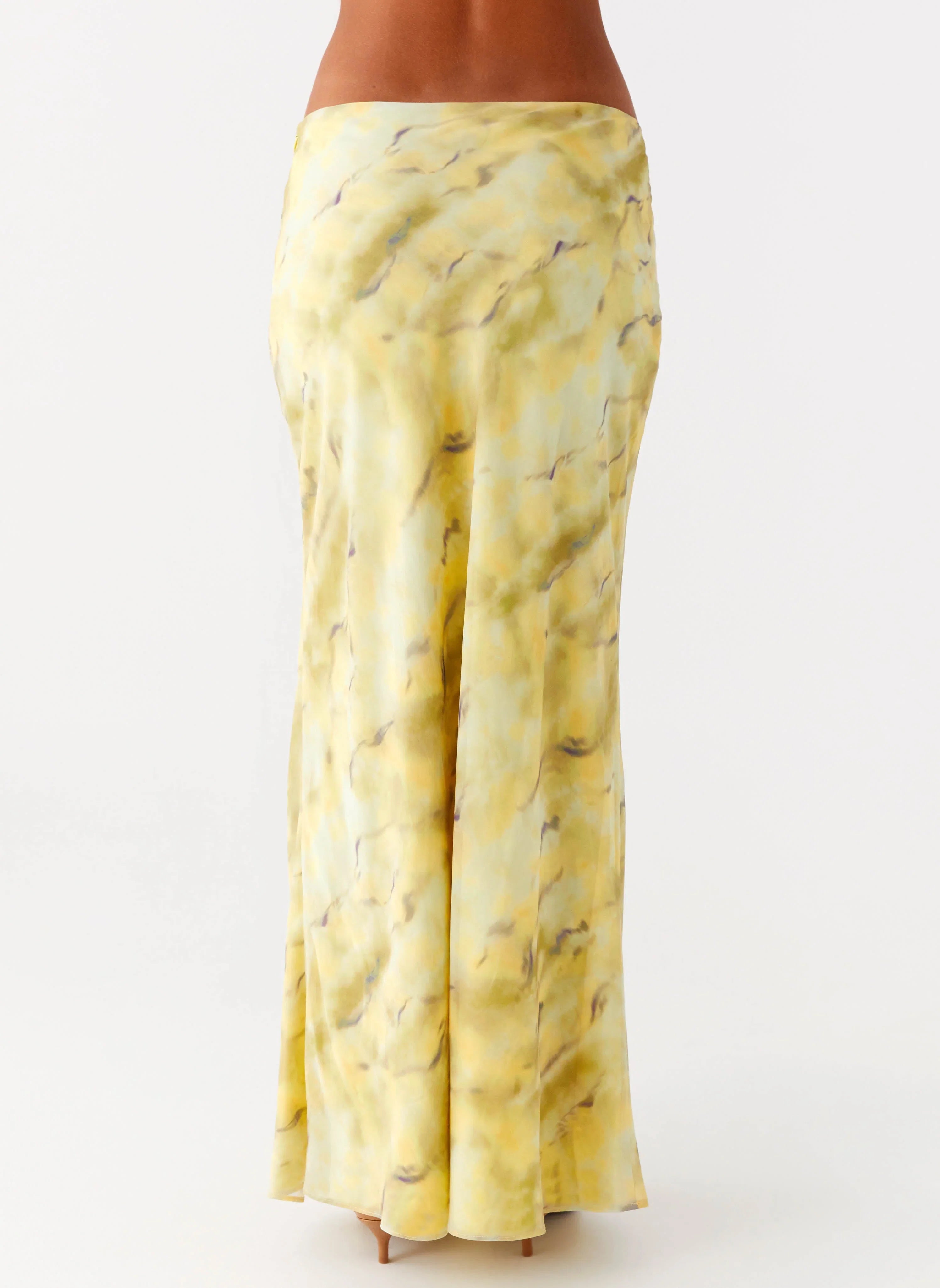 Kylo Low Rise Maxi Skirt Yellow Tie Dye
