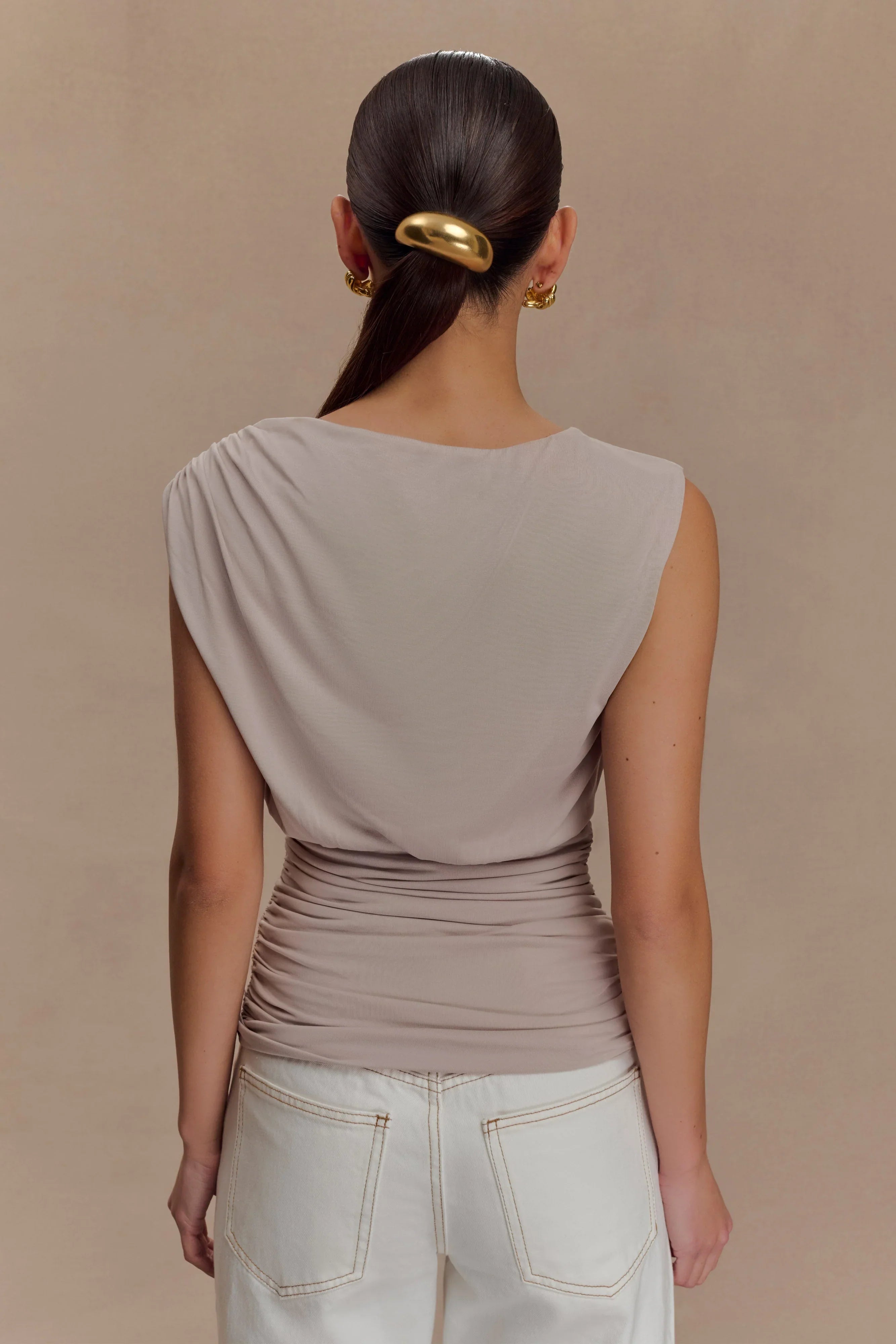Anthony Short Sleeve Top Taupe