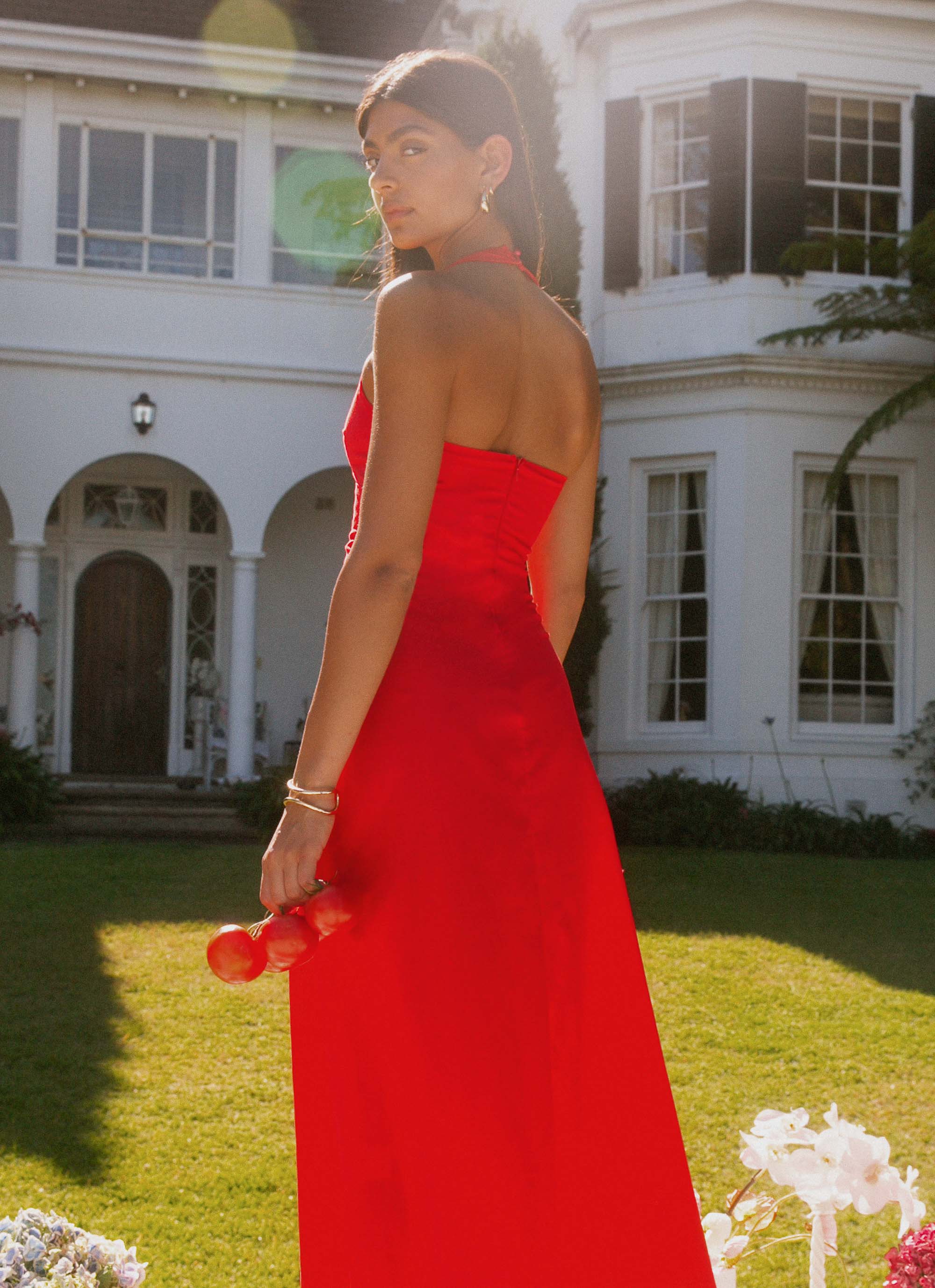 Falling For You Midi Dress Red