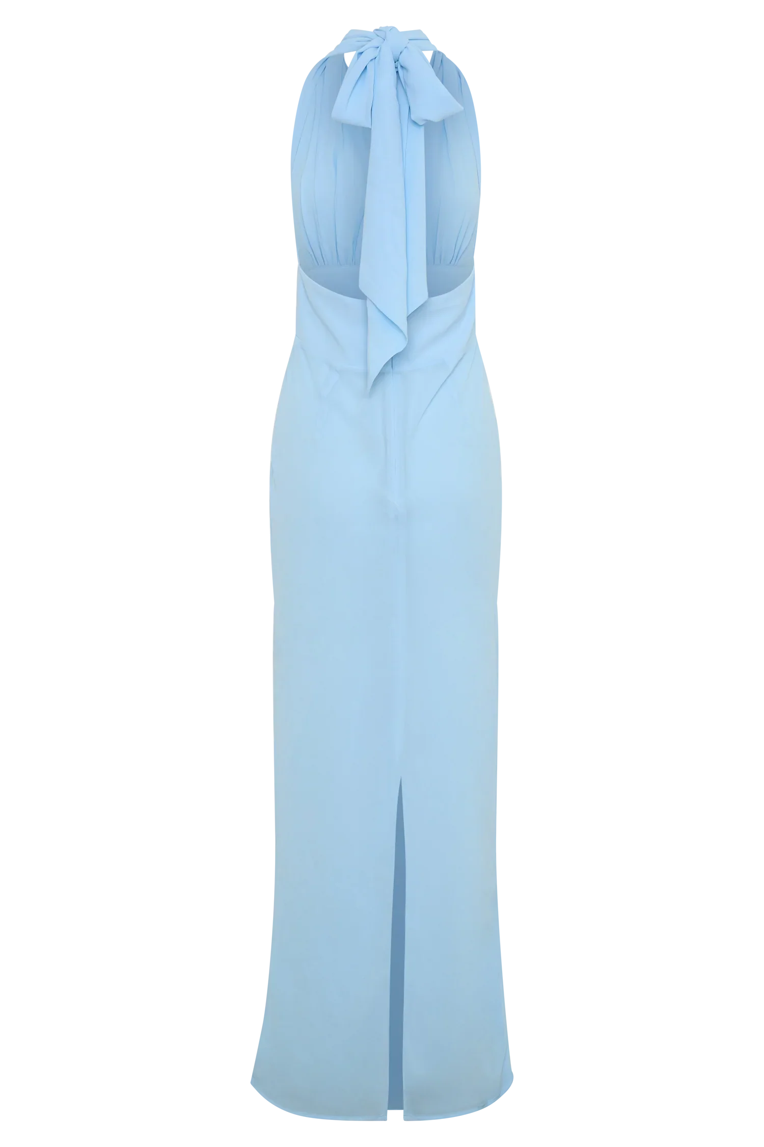 Nadine Halter Chiffon Maxi Dress Blue