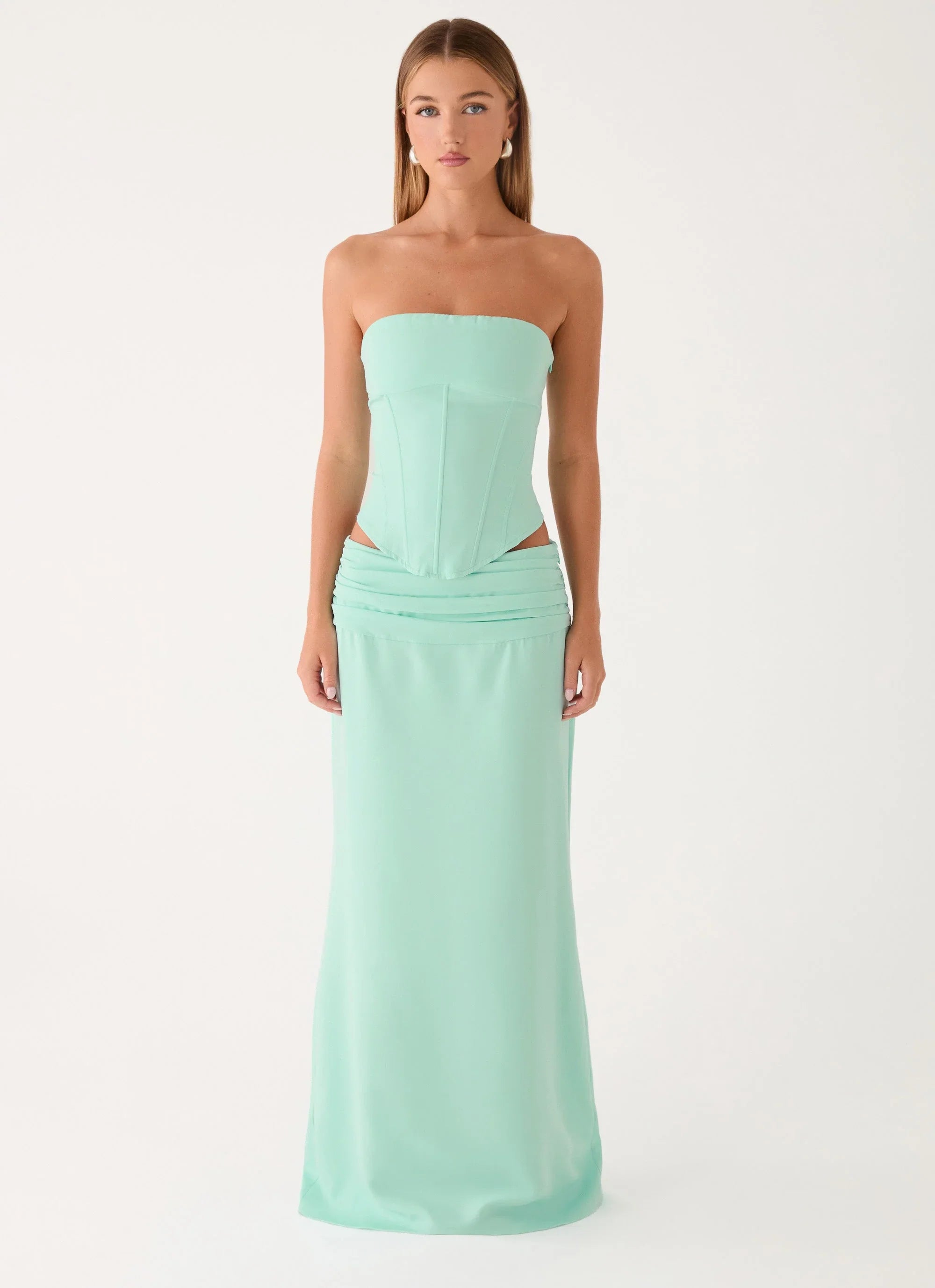Tillie Corset Top Aqua