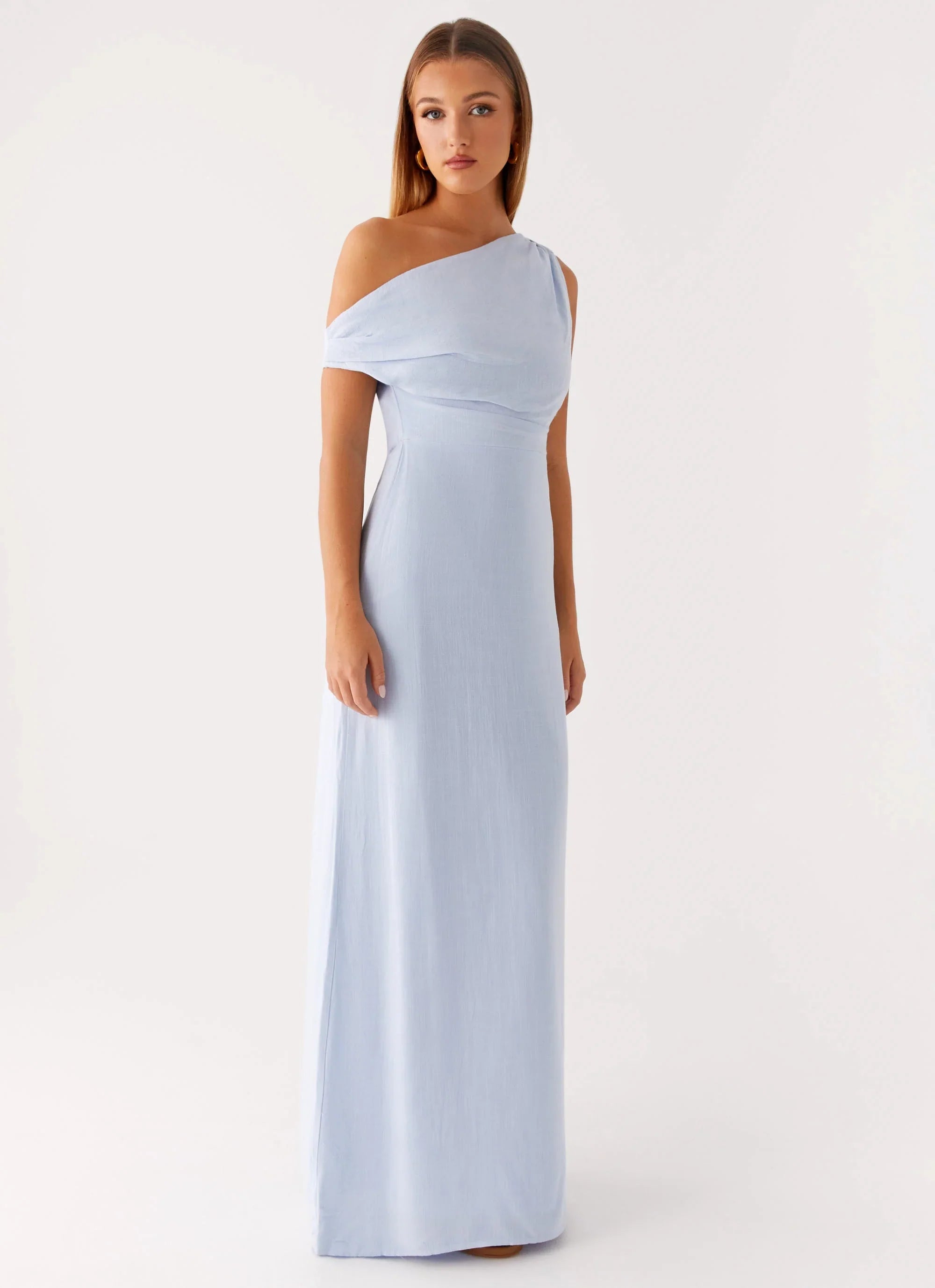 Lady Love Linen Maxi Dress Blue
