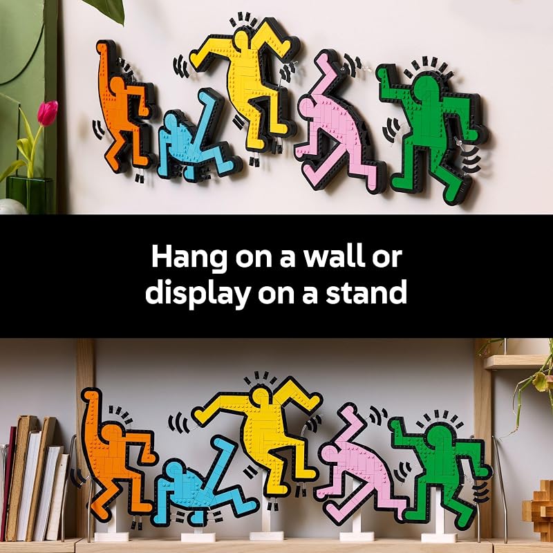 LEGO Art Keith Haring Dancing Figures Home Decor Building Set for Adults Wall Art Decor Gift Idea for Men Women who Enjoy DIY Arts and Crafts 31216