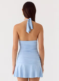 Kanata Halter Mini Dress Blue