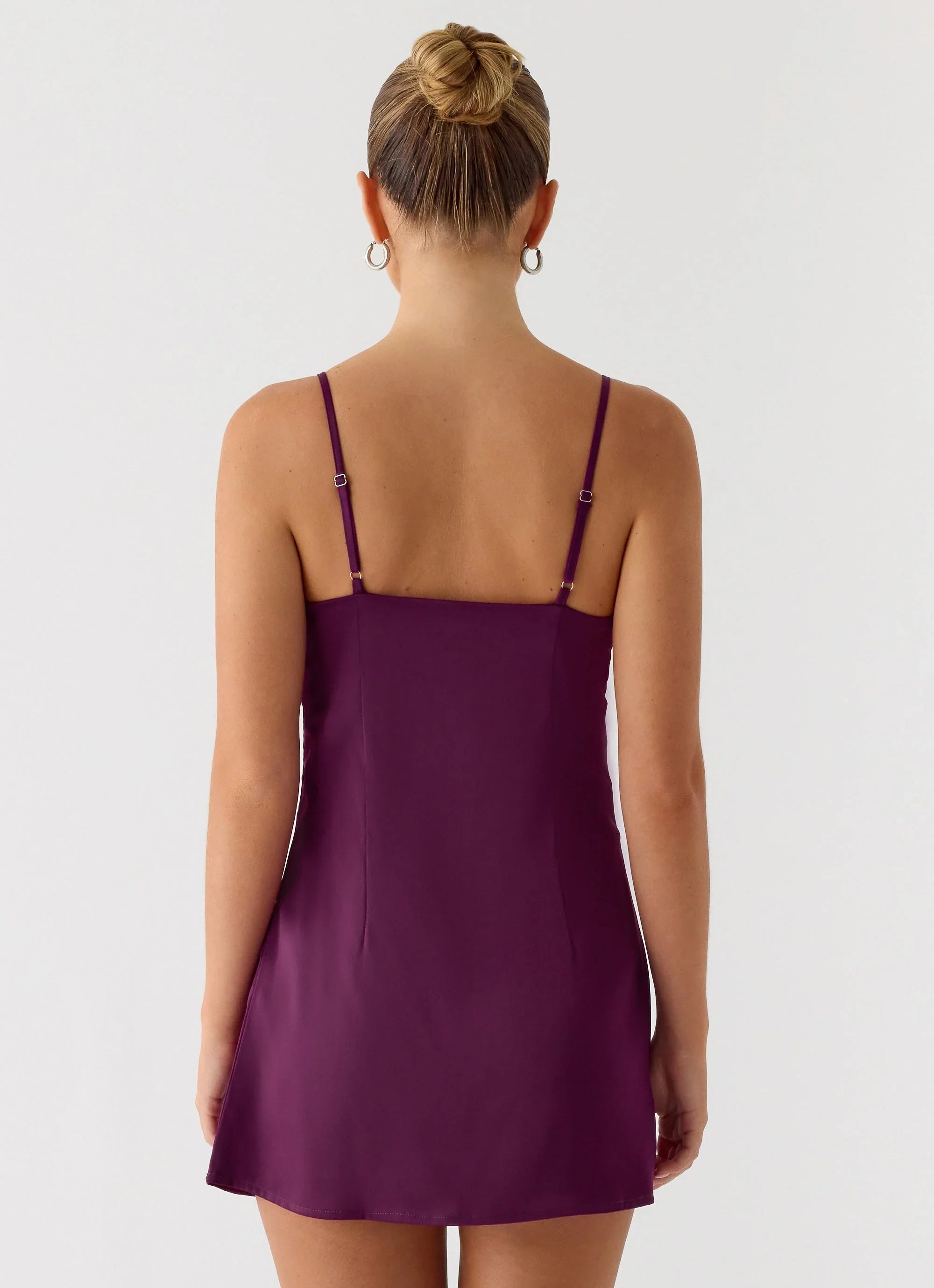 Zion Beaded Micro Mini Dress Mulberry