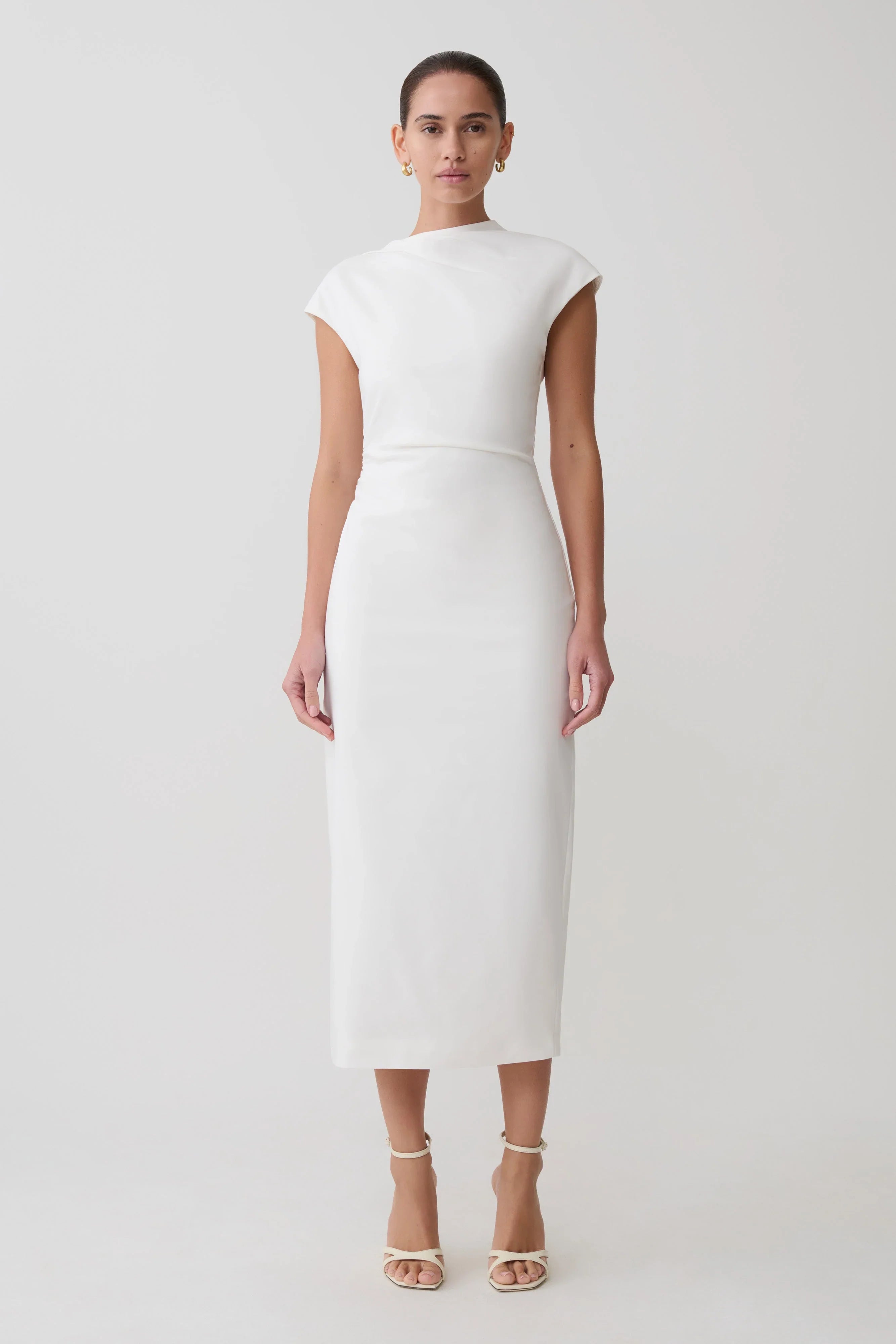Lorena Cotton Midi Dress White