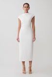 Lorena Cotton Midi Dress White