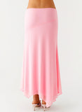 Kerrie Hanky Midi Skirt Baby Pink