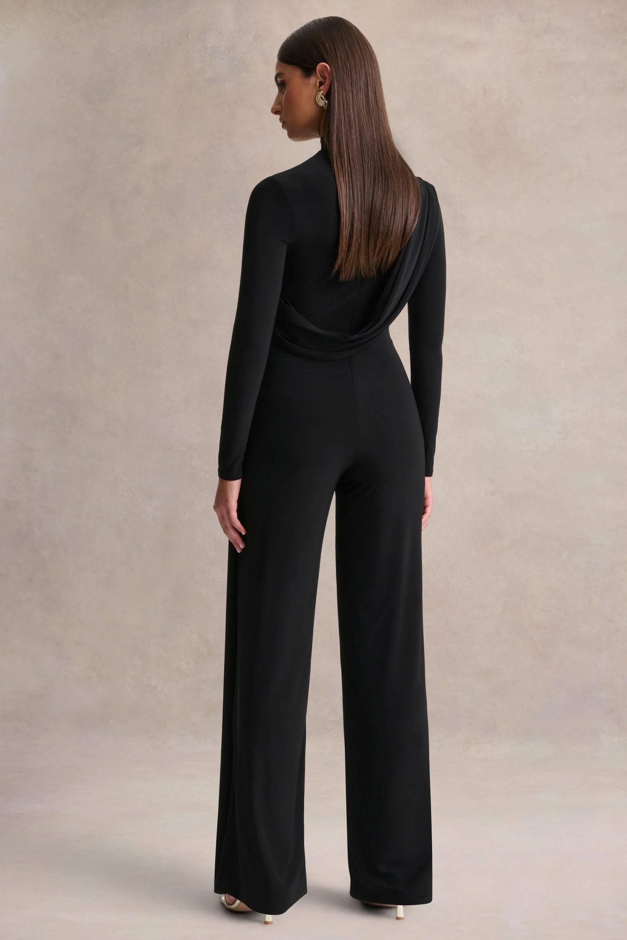 Havenna Black High Neck Jumpsuit