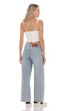 Mid Rise Baggy Jeans in Light Blue