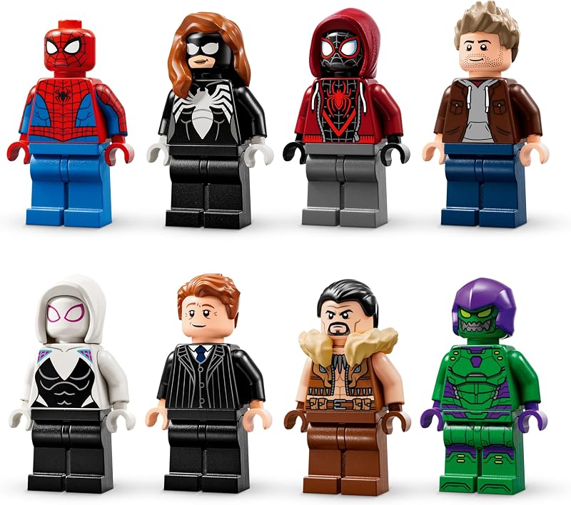 LEGO Marvel Spider Man vs Oscorp Building Toy Pretend Play Set W 8 Toy Minifigures for Boys Girls Ages 10 Super Hero Building Blocks for Preteens Idea for Birthdays 76324