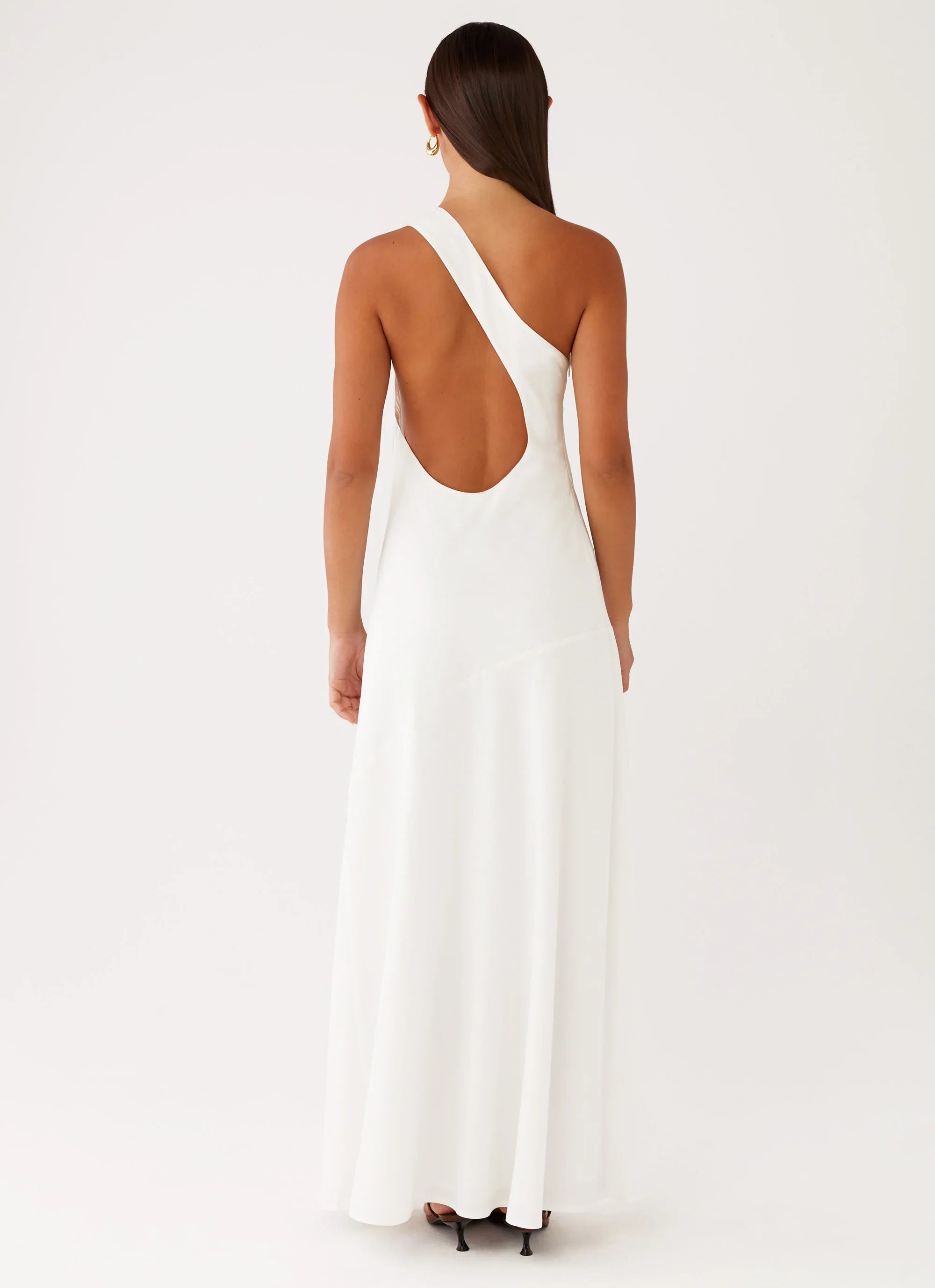 Oaklyn One Shoulder Maxi Dress Ivory
