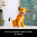 LEGO Disney Young Simba the Lion King Building Sets for Adults Buildable Figurine for Display Ages 18 DIY Kits Crafts for Fans of Movie Collectible Disney Birthday Gift 43247