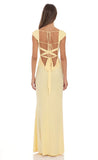Strappy Cowl Neck Maxi Dress in Yellow