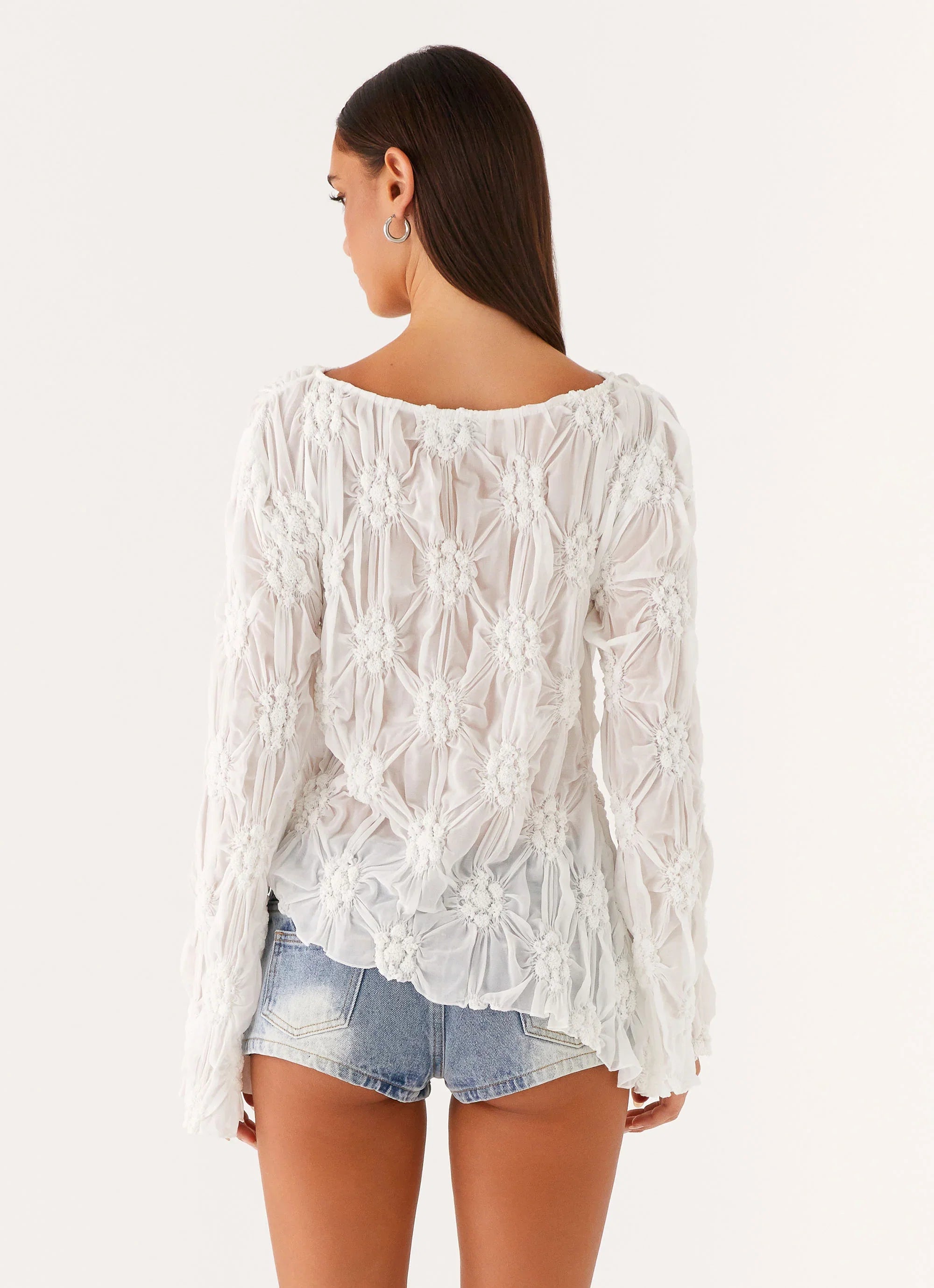 Mia Long Sleeve Top Ivory