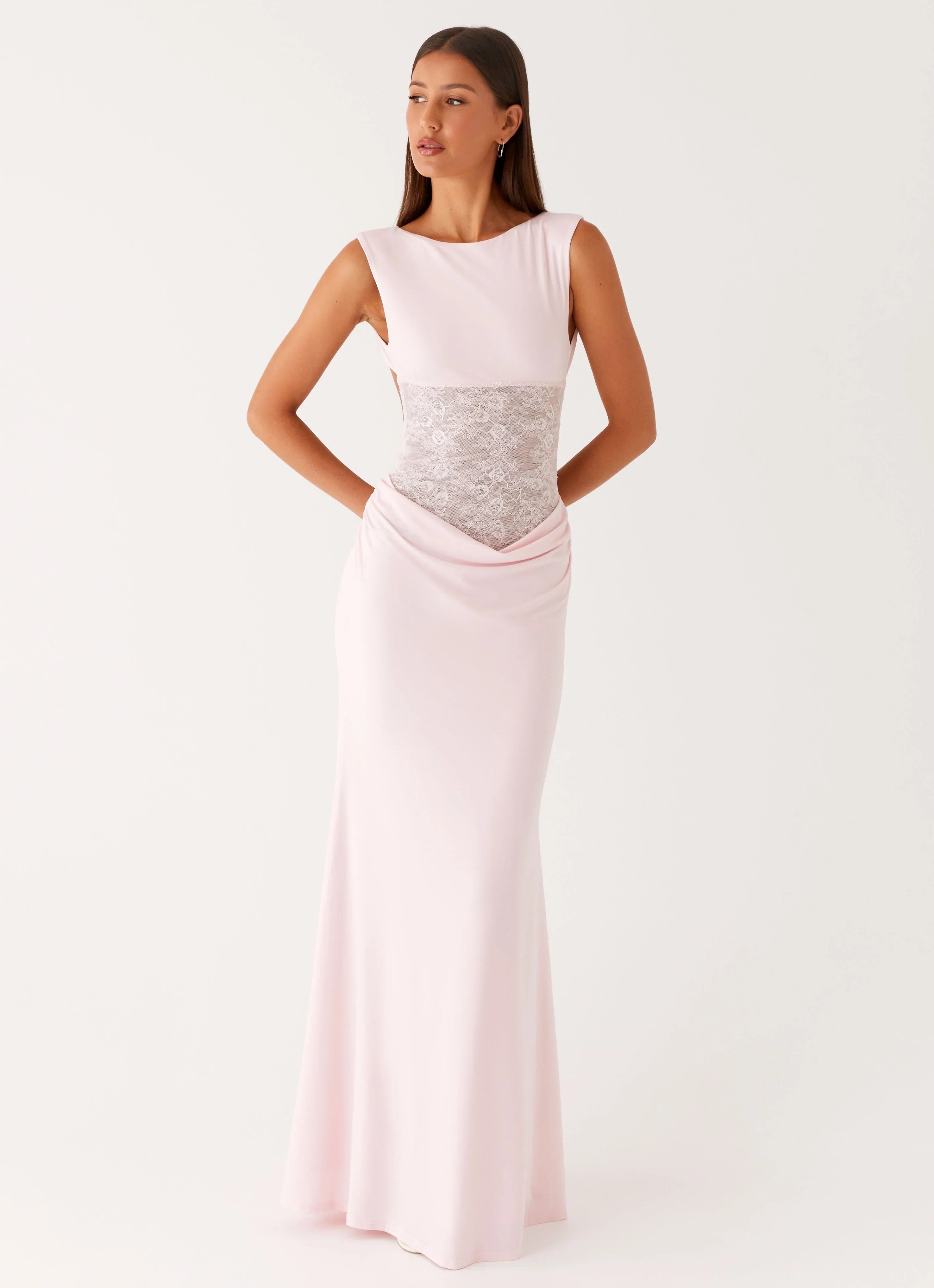 Love Tease Maxi Dress Baby Pink