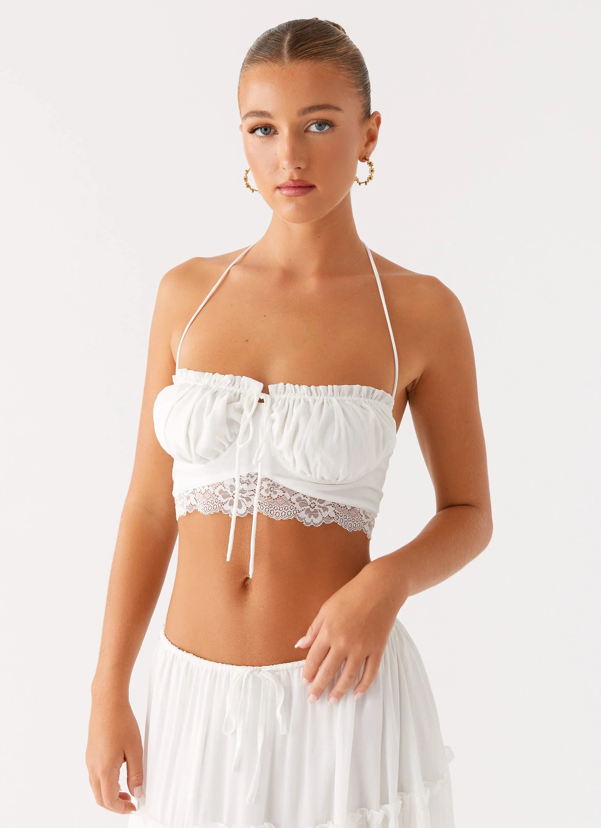 Evi Halterneck Top Ivory