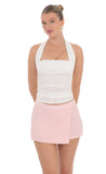 Overlap Skort in Baby Pink
