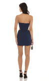 Corset Cutout Dress in Navy