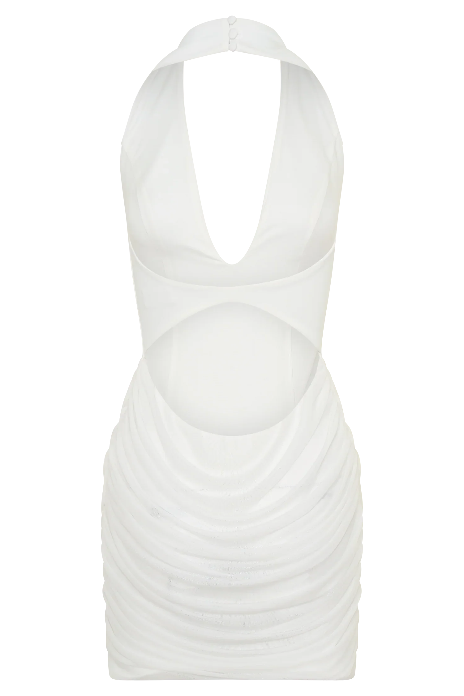 Anari Gathered Scuba Mini Dress White
