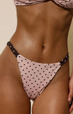 Ellis Pink Polka Dot Bikini Bottoms