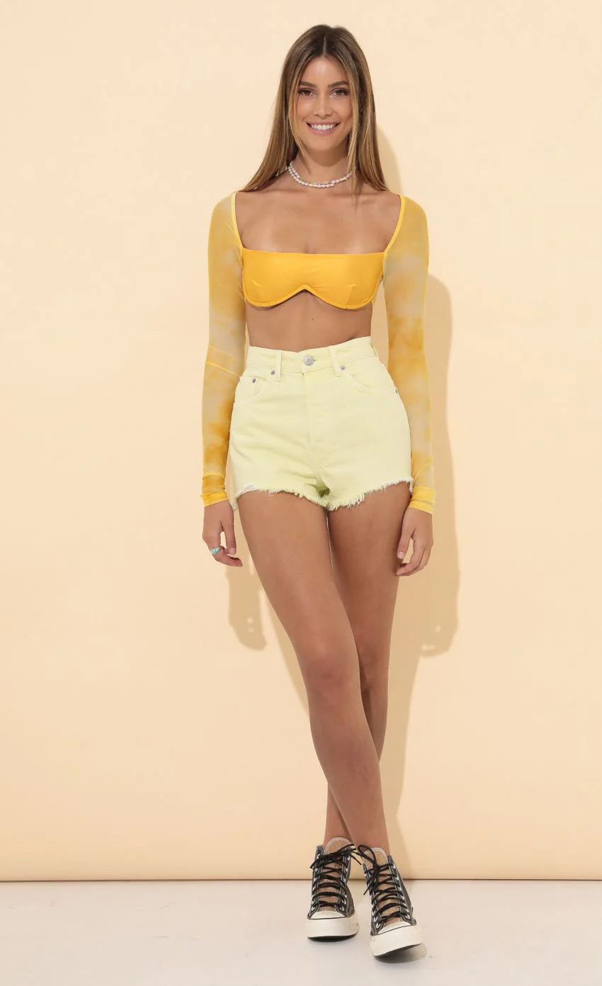 Long Sleeve Top in Yellow