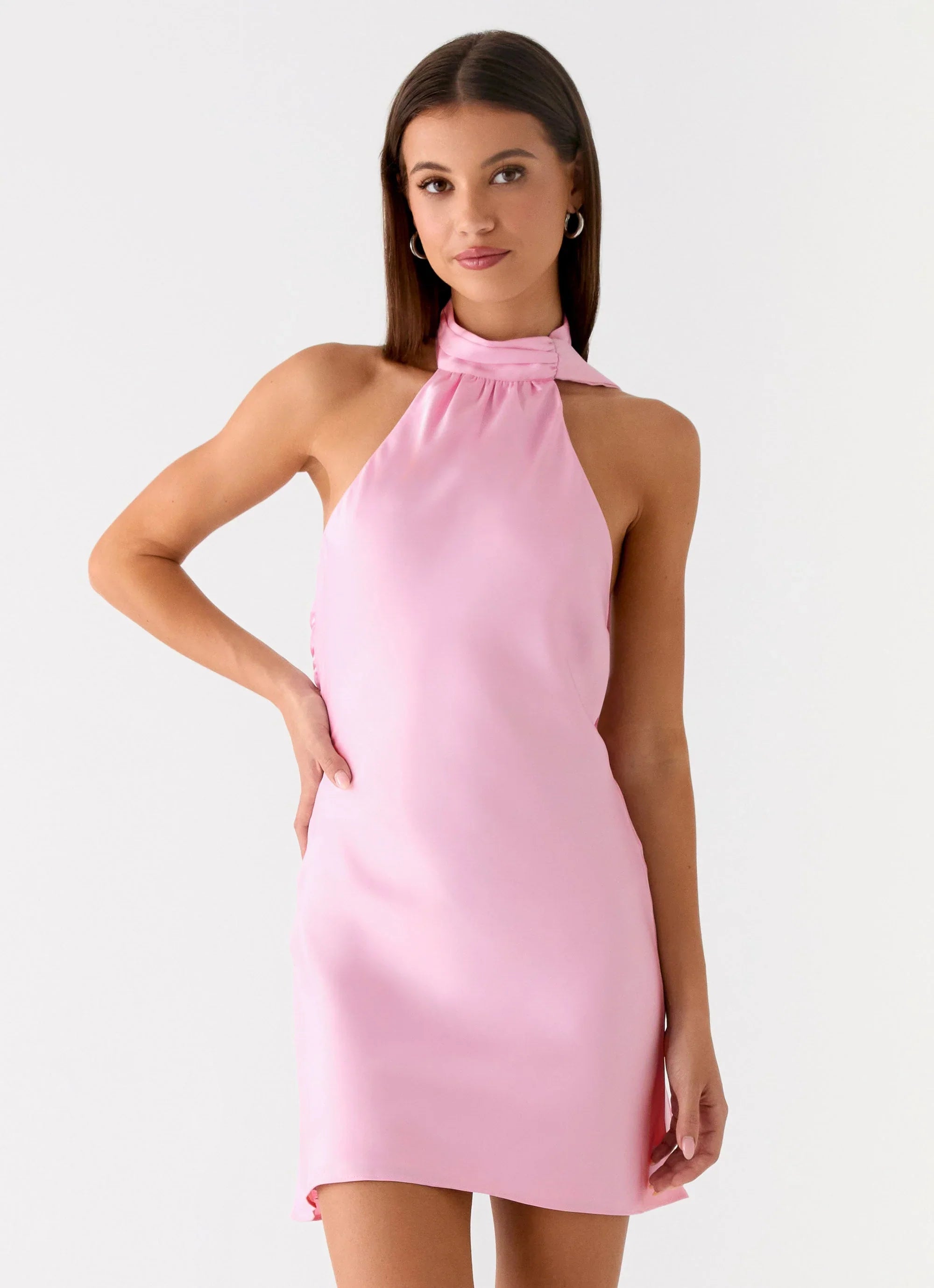 Keena Scarf Mini Dress Pink