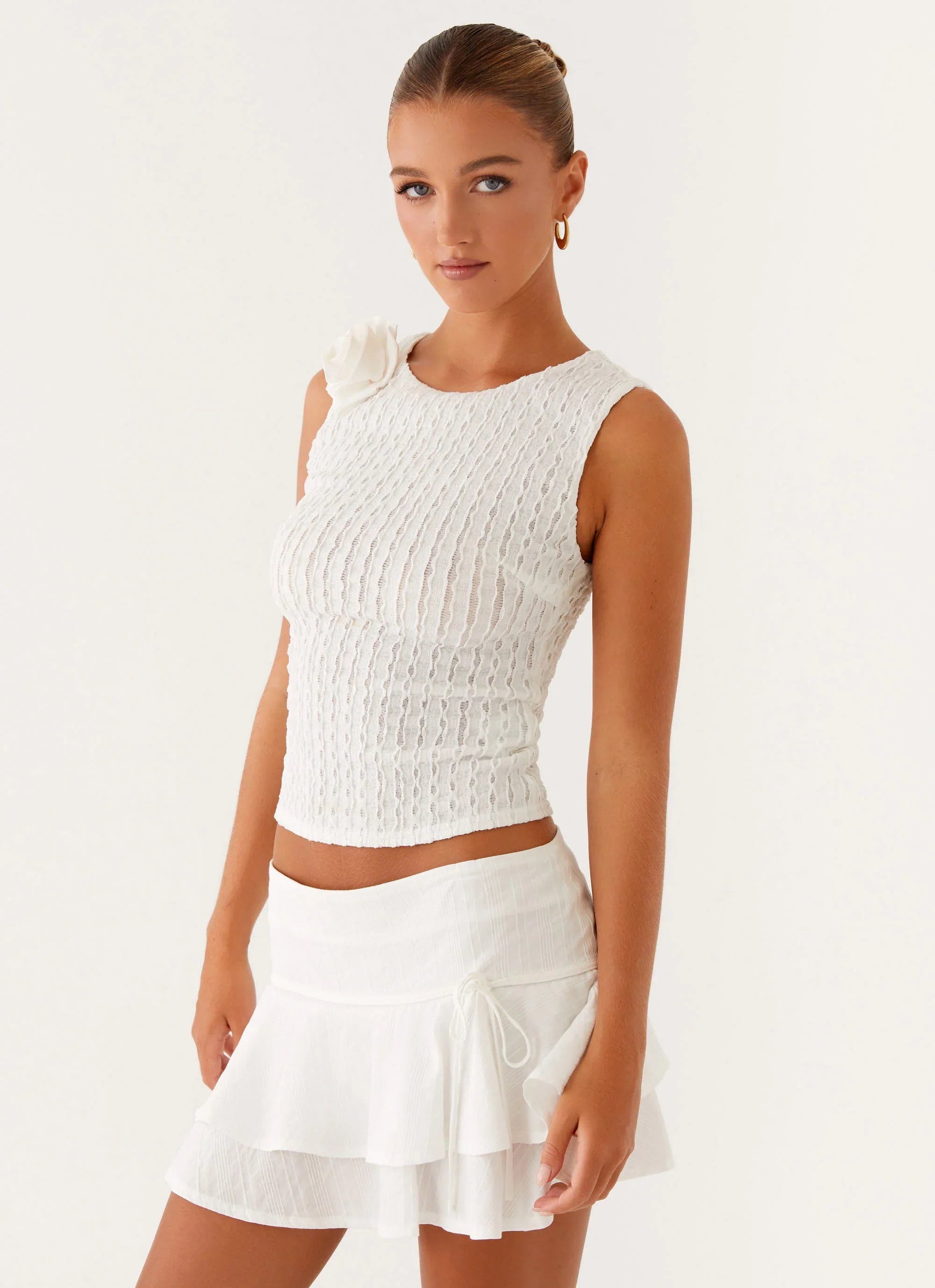 Lisbon Mini Skirt White
