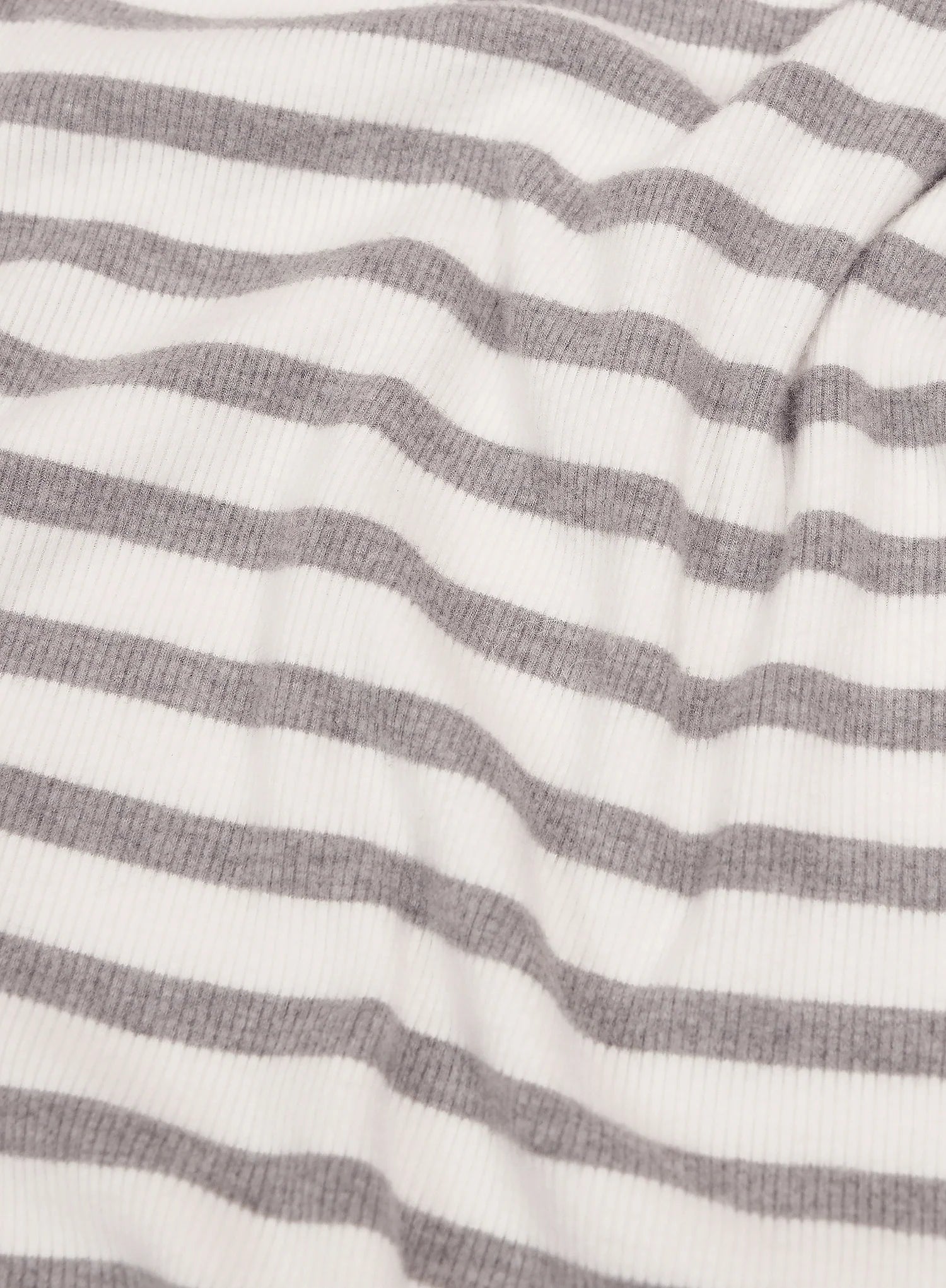 Grey Striped Jersey Rib Trousers