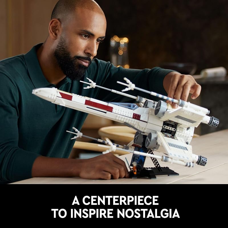 LEGO Star Wars Ultimate Collector Series X Wing Starfighter Building Set for Adults Star Wars Collectible for Build and Display with Luke Skywalker Minifigure Fun Gift Idea for Fans 75355