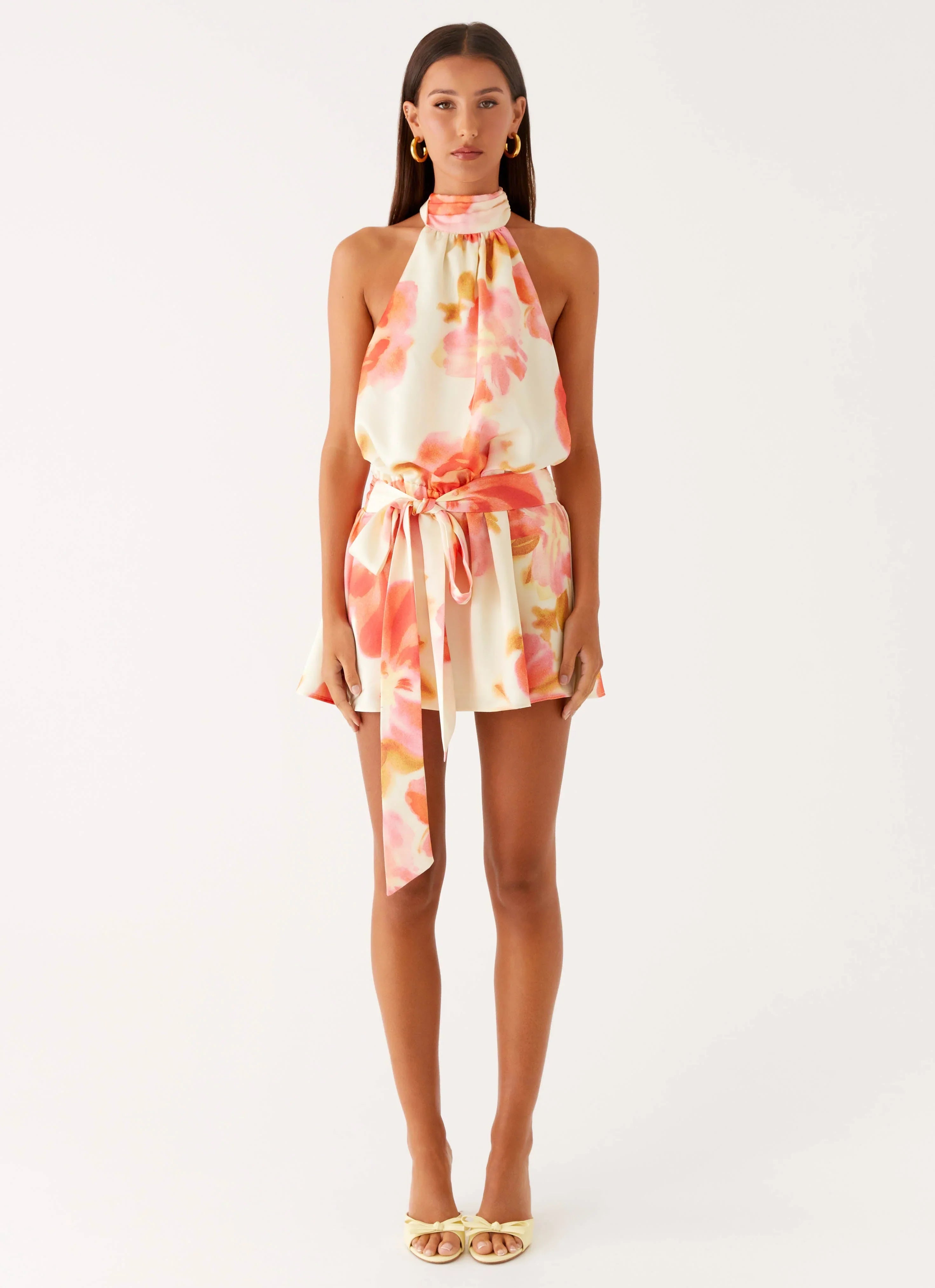 Diablo Backless Mini Dress Mimosa Blossom