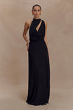 Galia Cowl Neck Maxi Dress Black