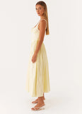 Pascuelle Midi Dress Yellow
