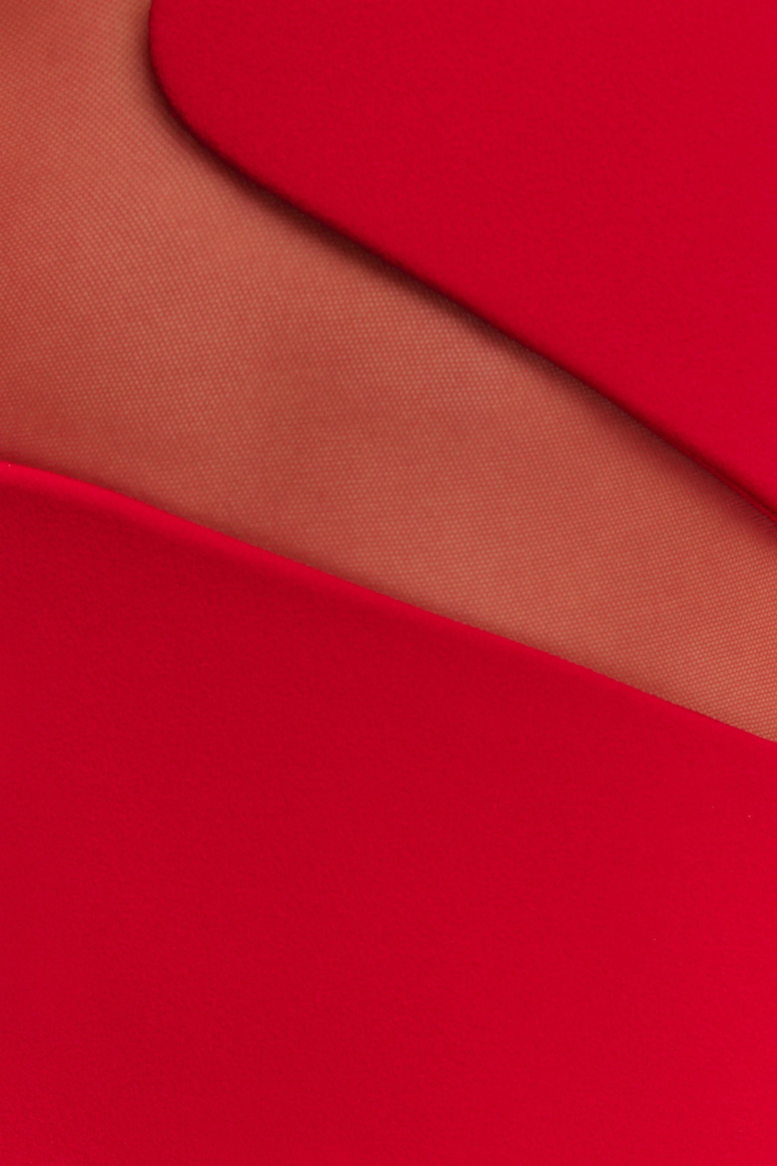 Lianne Strapless Maxi Dress Red