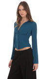Button Up Shirt in Teal