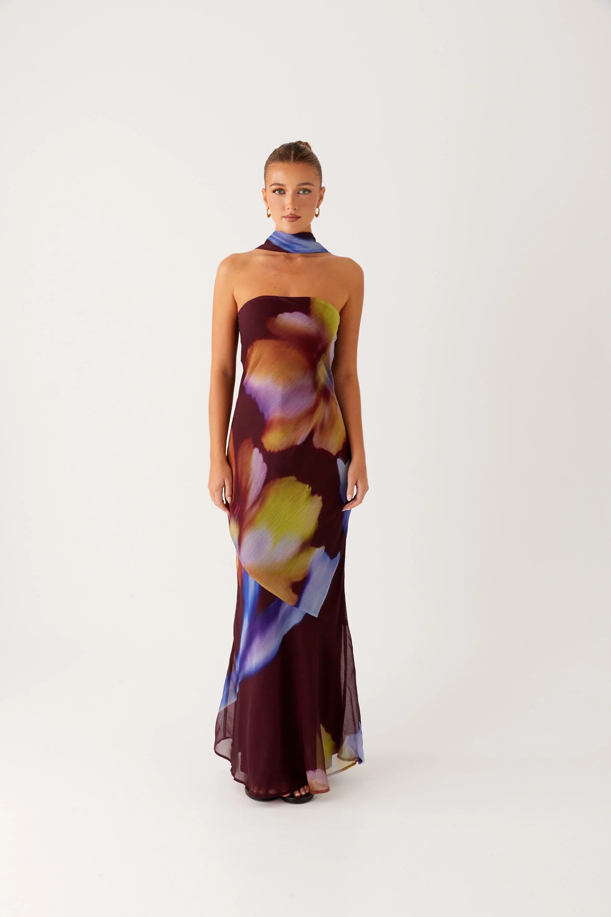 Under The Pagoda Maxi Dress Dark Floral