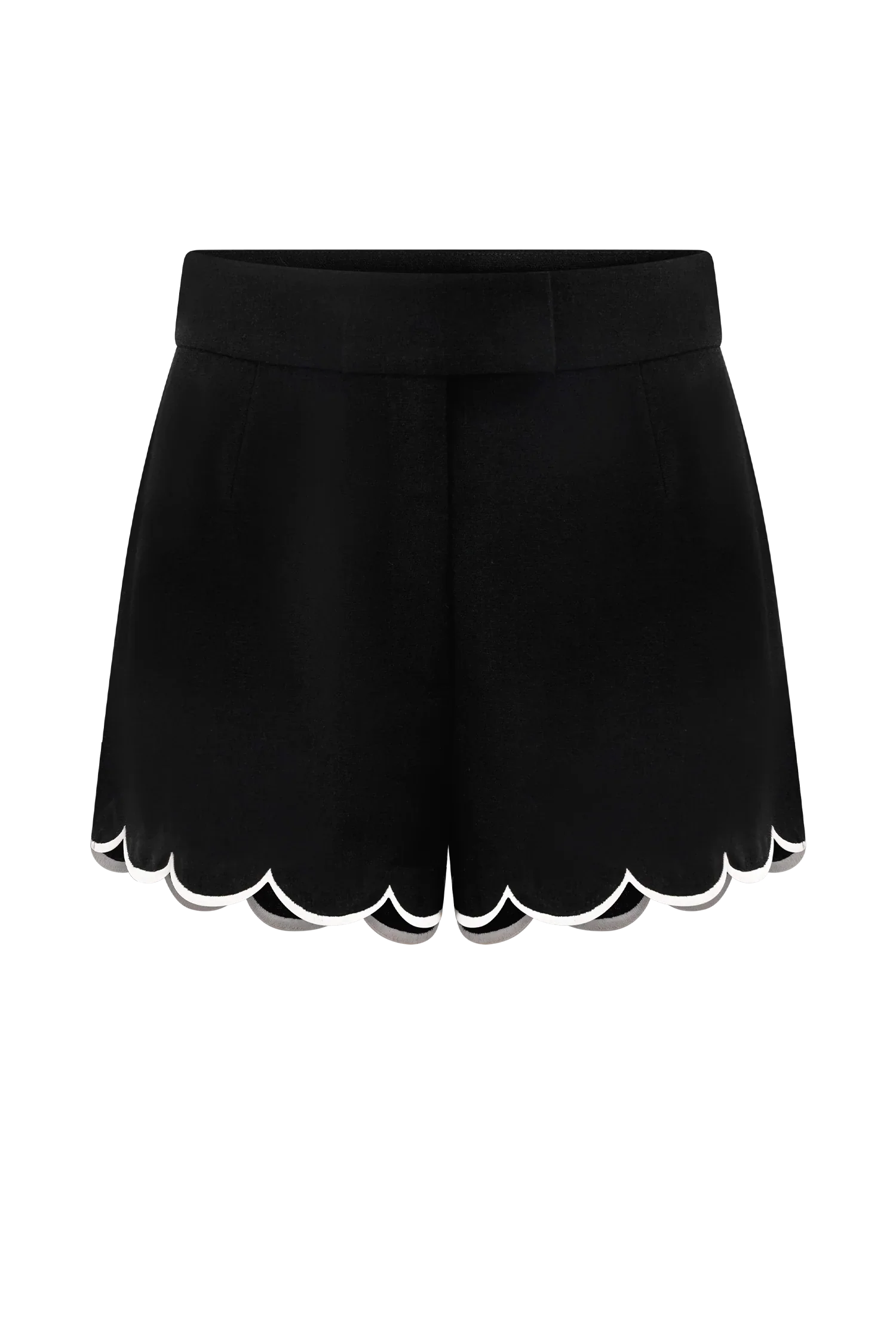 Judith Scallop Shorts Black
