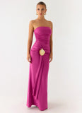 Party After Party Shell Maxi Dress Fuchsia
