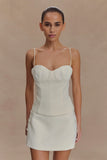Jaime Spaghetti Strap Suiting Top Ivory