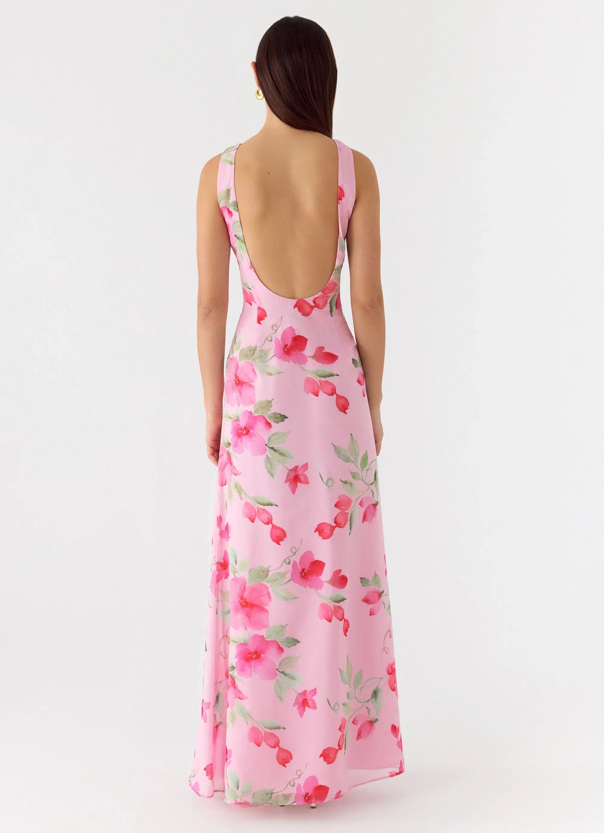 Serafim Chiffon Maxi Dress Petal Soleil