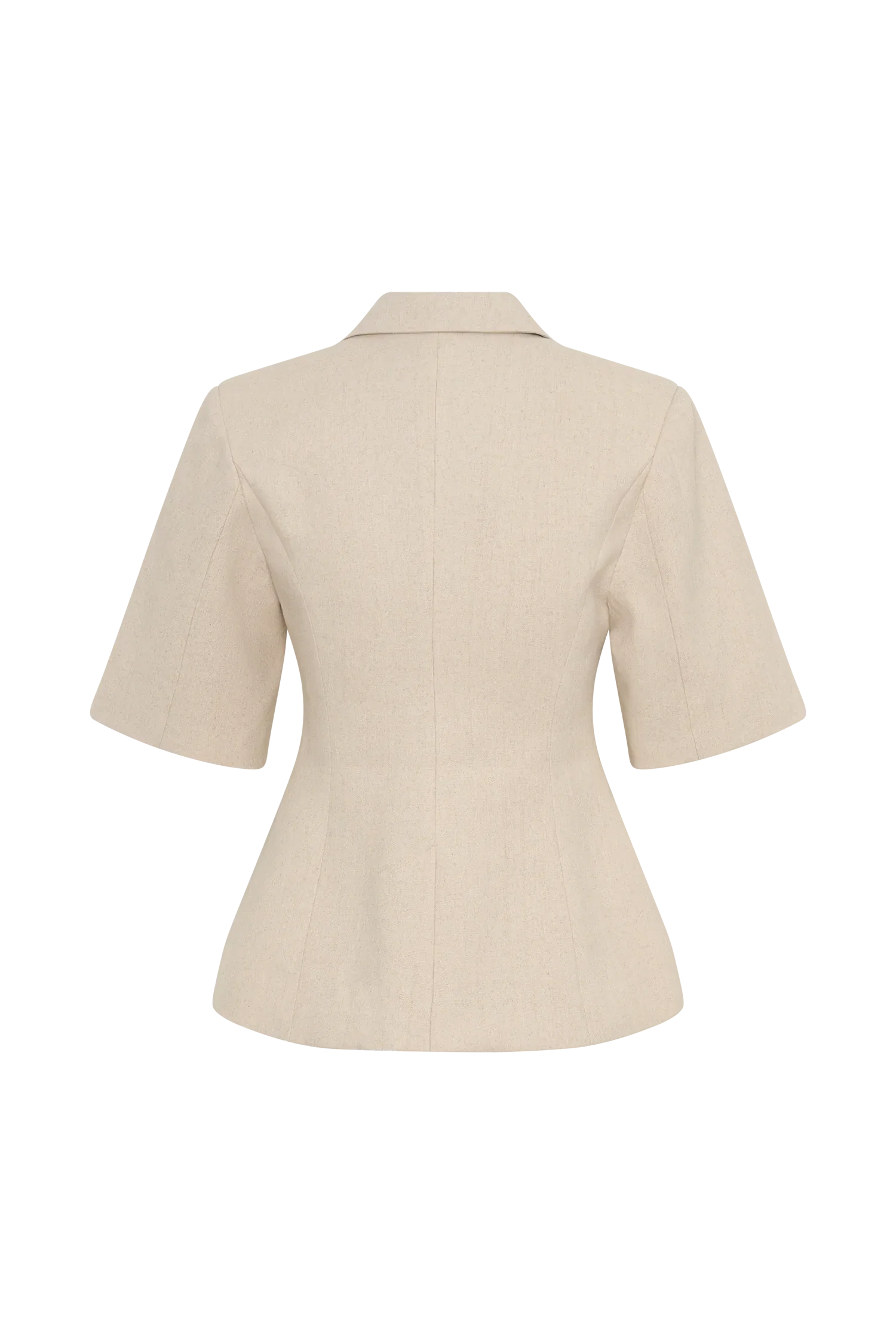 Martine Short Sleeve Linen Top Natural